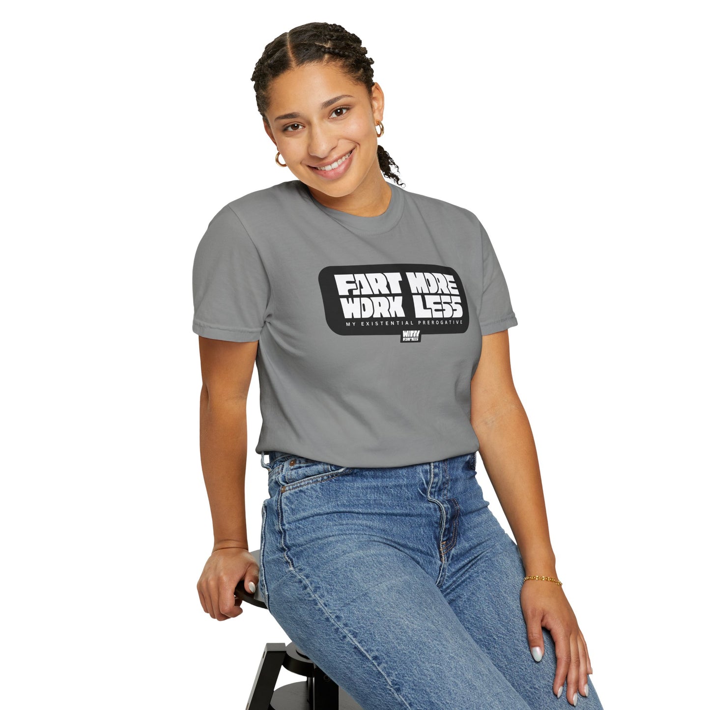 “Fart More Work Less” T-Shirt – Collectible Funny Fart Slogan Shirt (Unisex, S–4XL, 7 Colors)